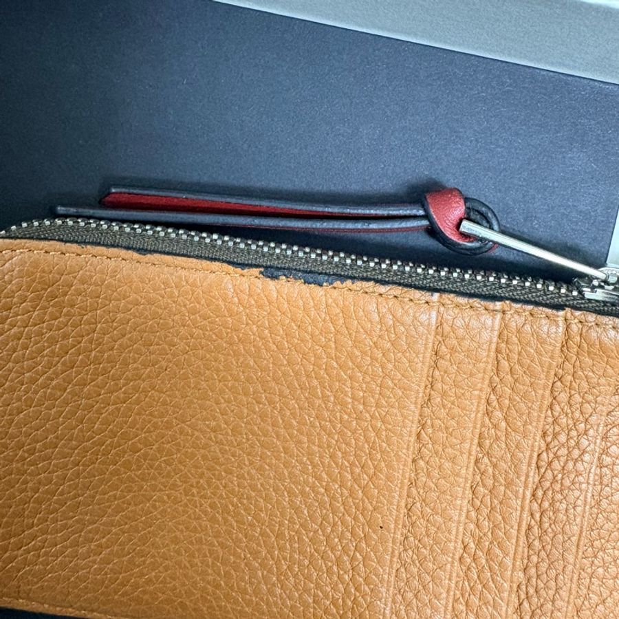 LOEWE Coin Cardholder焦糖色二手-11