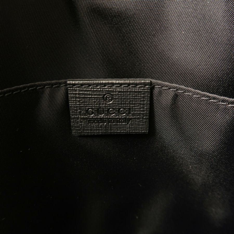 GUCCI 塗層帆布/牛皮皮革Tote Bag銀扣手挽袋-5