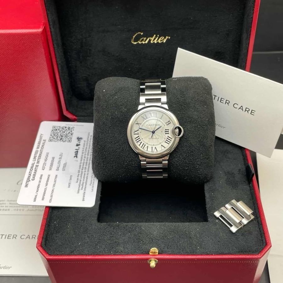 （最低價！）CARTIER Ballon Bleu 藍氣球36mm 自動機械 全配-0