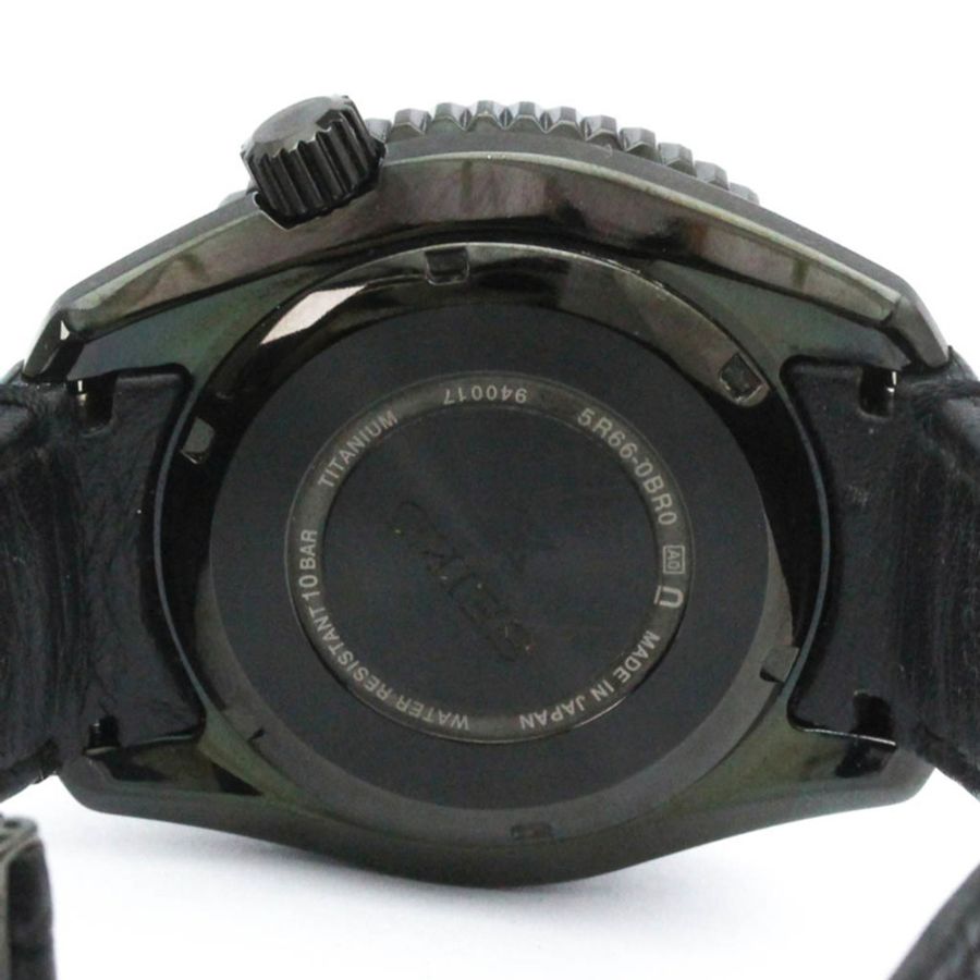 精工 Prospex 黑色版 Spring Drive 鈦金屬腕錶 SBDB025(5R66-0BR0)-5