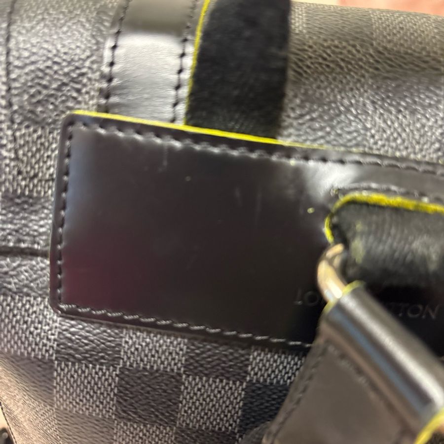 Louis Vuitton Christopher PM Damier Graphite 綠邊季節款 LV 男後背包-11