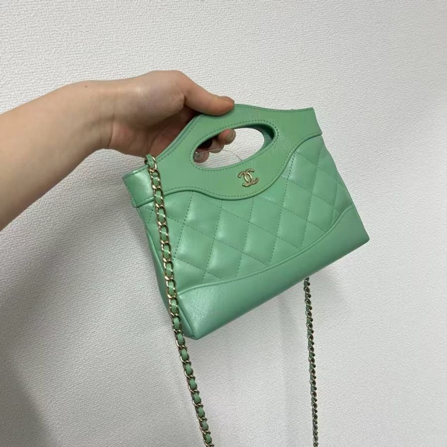 「JL精品代購」香奈兒薄荷綠31bag nano 芯片款-0