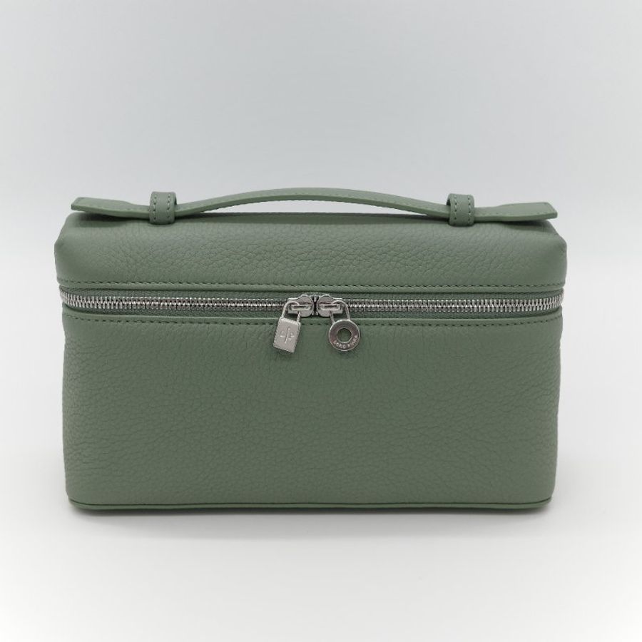 (全套全配♥️)Loro Piana Extra Pocket L19 綠色 小牛皮 手提包 斜背包 化妝包-1