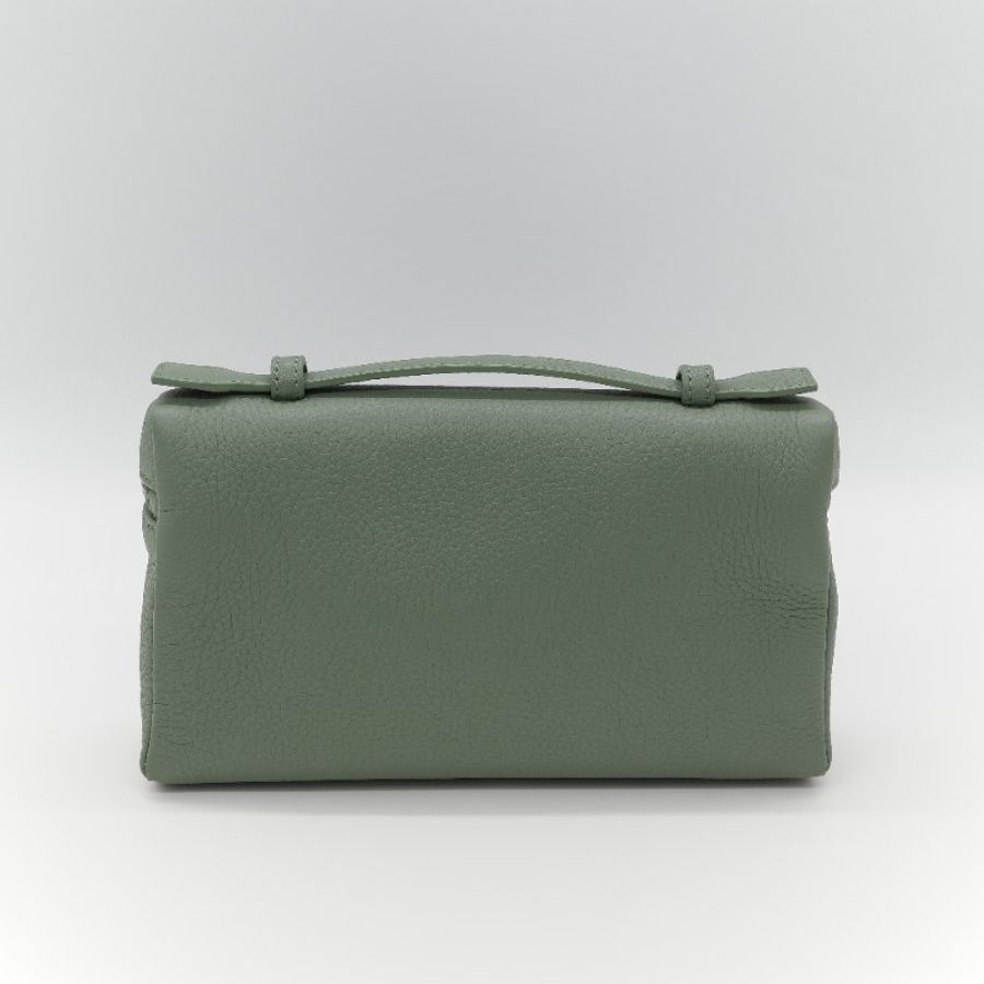 (全套全配♥️)Loro Piana Extra Pocket L19 綠色 小牛皮 手提包 斜背包 化妝包-4