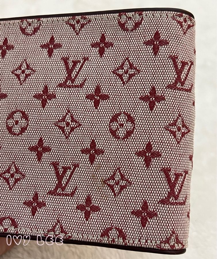 LOUIS VUITTON  Monogram單寧 短夾 櫻桃紅 M92241正品 二手精品-26