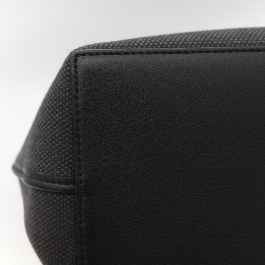 Loewe 羅威 Anagram 碳黑色 Tote Bag 帆布拼皮革 單肩包 手提袋 托特包-9