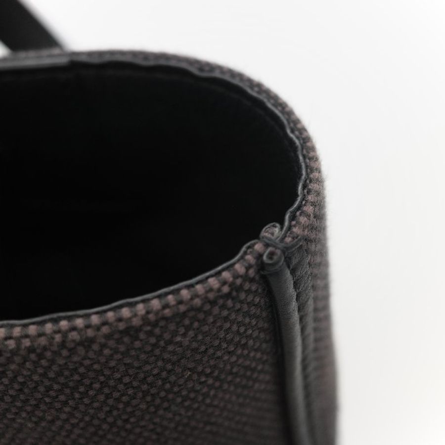 Loewe 羅威 Anagram 碳黑色 Tote Bag 帆布拼皮革 單肩包 手提袋 托特包-16