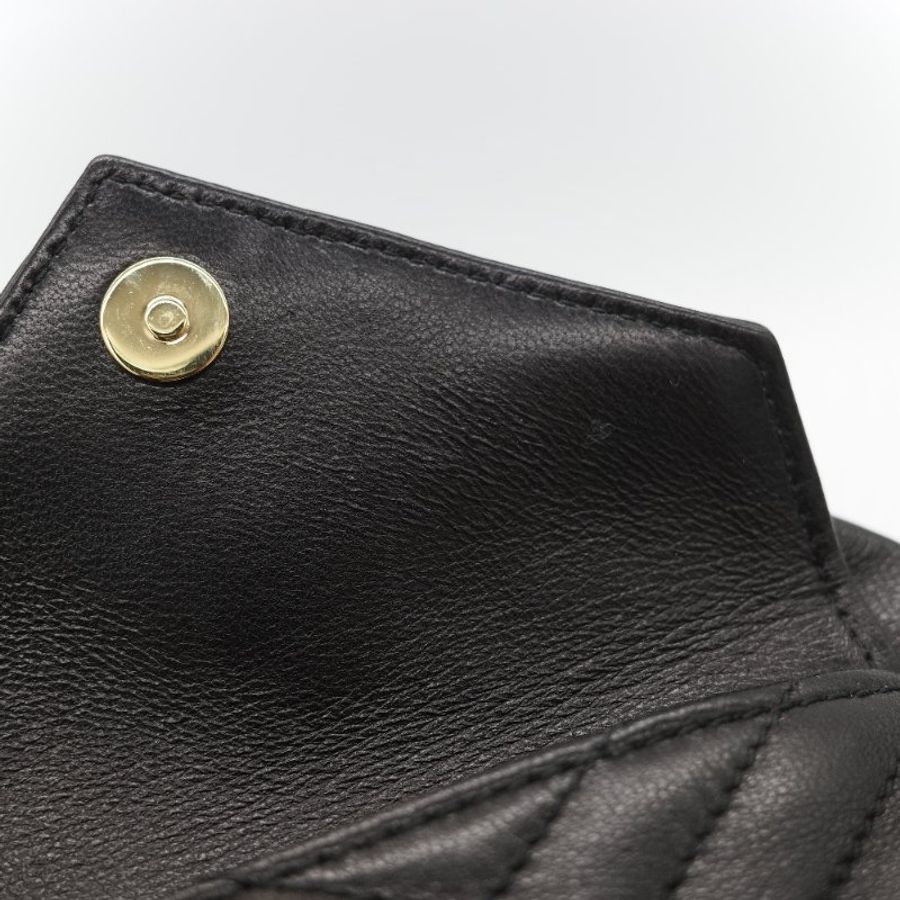 Saint Laurent 聖羅蘭 黑色 山型紋 羊皮 鏈條 束口手袋 斜挎包 水桶包-18