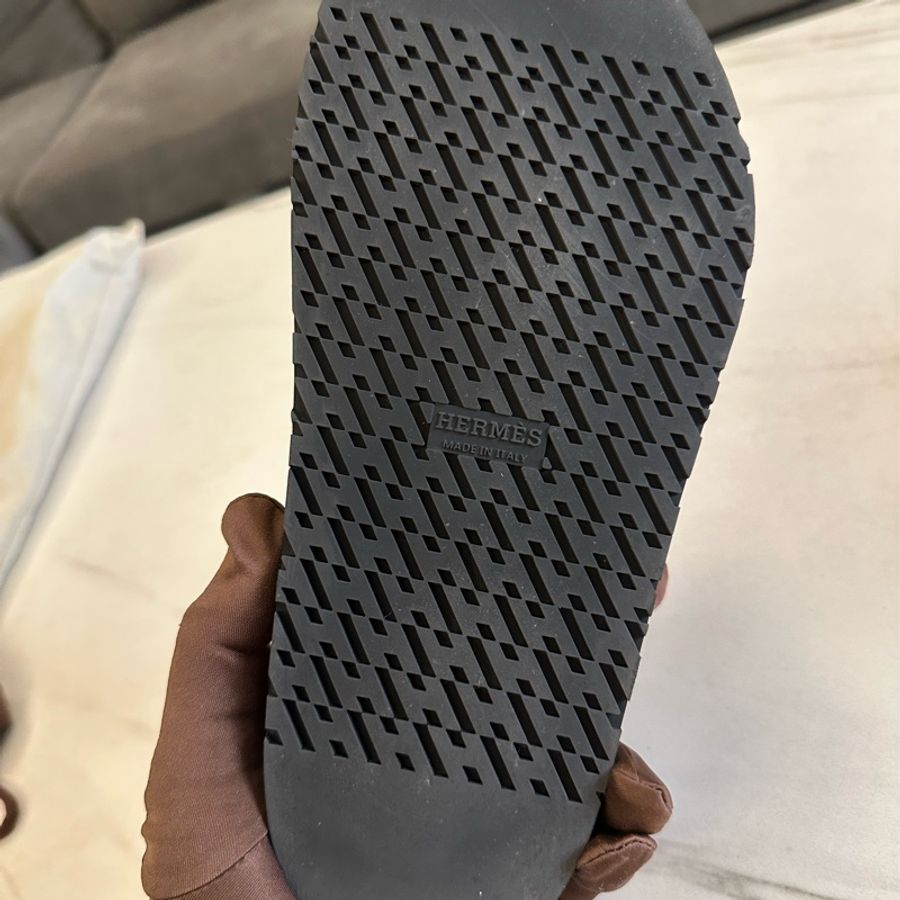 Hermes 山羊麂皮穆勒鞋-4