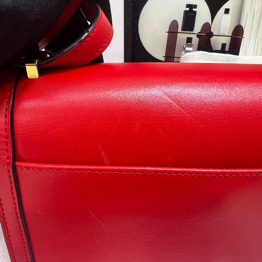Loewe/羅意威 Barcelona 巴塞羅 紅色斜跨女 尺寸:28x17x12.5 cm-10