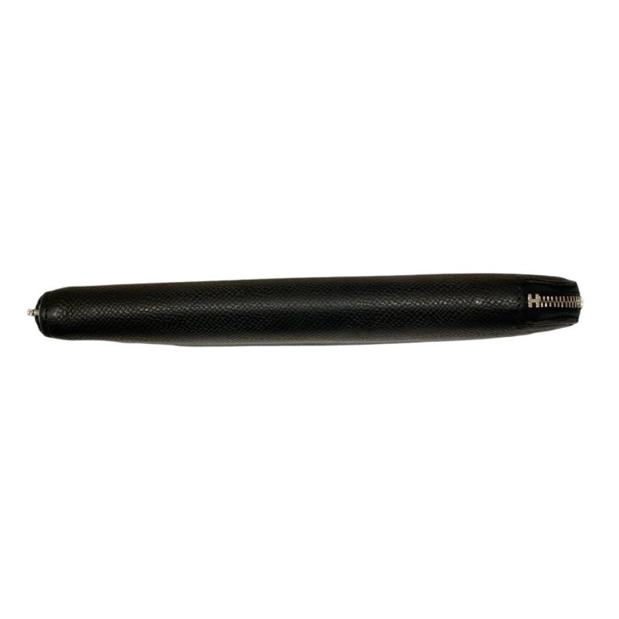 HERMES AZAP LONG SILKIN 長夾 絲巾 黑色-5