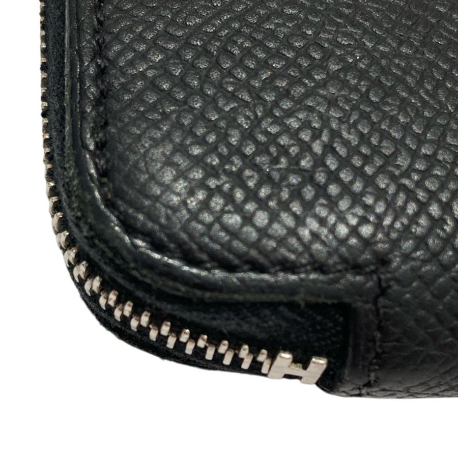 HERMES AZAP LONG SILKIN 長夾 絲巾 黑色-7