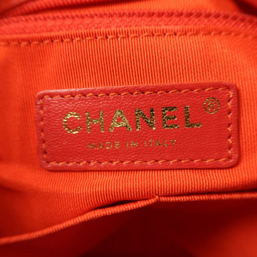 CHANEL 羊皮皮革Chain Shoulder金扣肩背袋-6