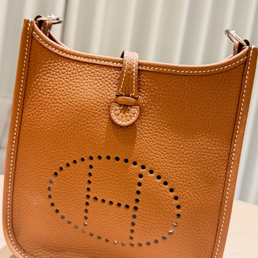 Hermès Evelyne 16 TPM 金棕色|Cavale帆布肩帶|全新未使用-2