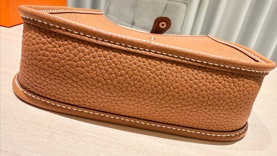 Hermès Evelyne 16 TPM 金棕色|Cavale帆布肩帶|全新未使用-11