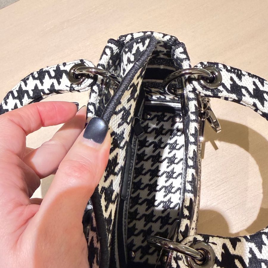 Dior Lady Dior Mini 千鳥格|黑白經典款|手提斜背|9成新-15