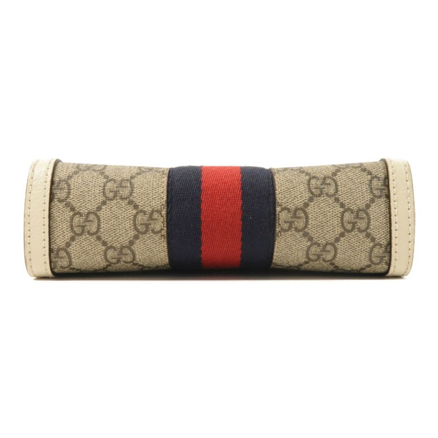 GUCCI 塗層帆布Ophidia GG金扣鏈帶肩背袋-3