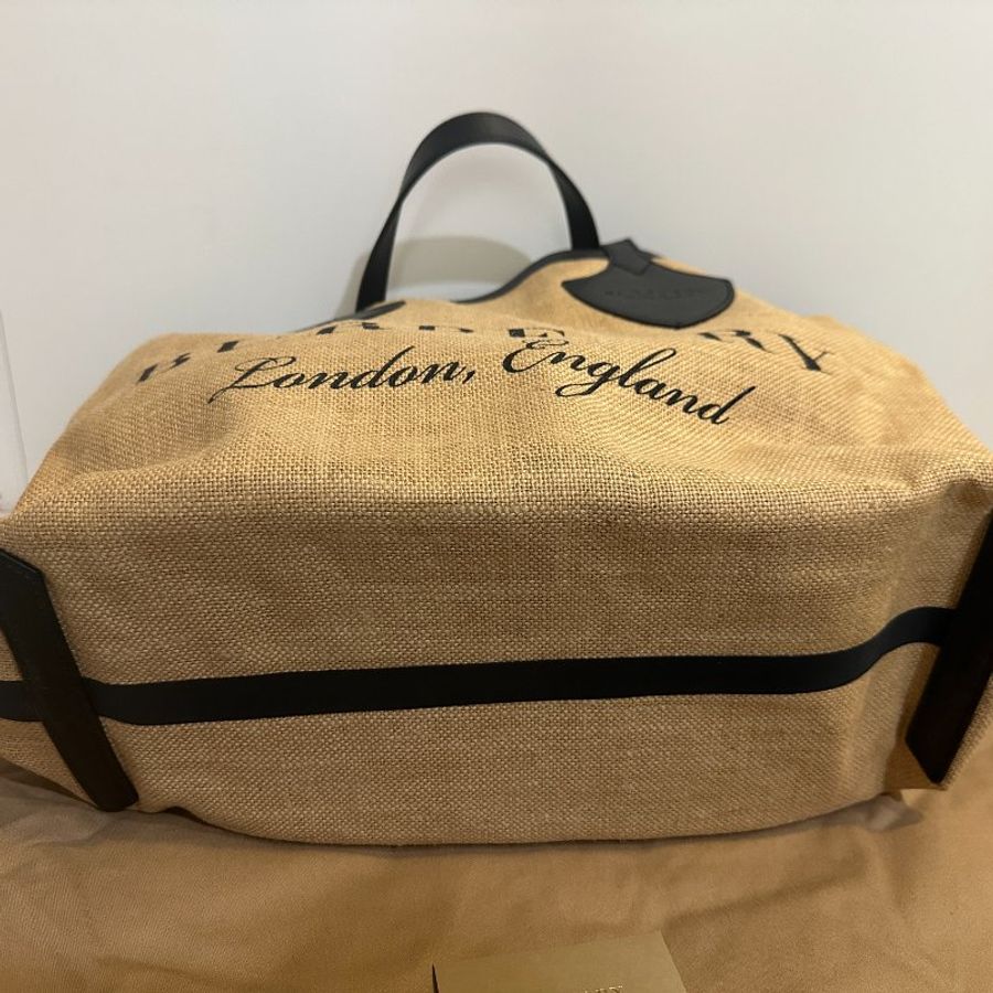 BURBERRY 大LOGO帆布托特包|全新未使用|大容量|附原廠配件✨-1