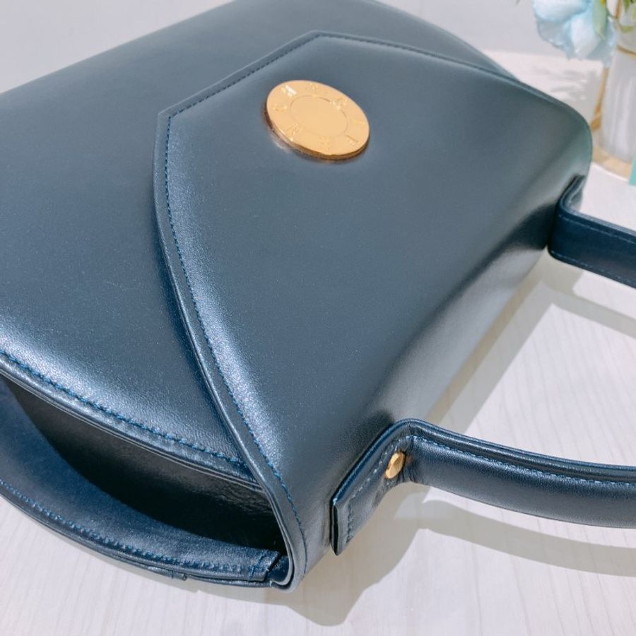 TK1974 Givenchy 紀梵希復古翻蓋式兩用包包 Vintage Circle Logo 2 Way Bag Calfskin Navy x GHW #1300875 1283577(80%New) (N/A)-6