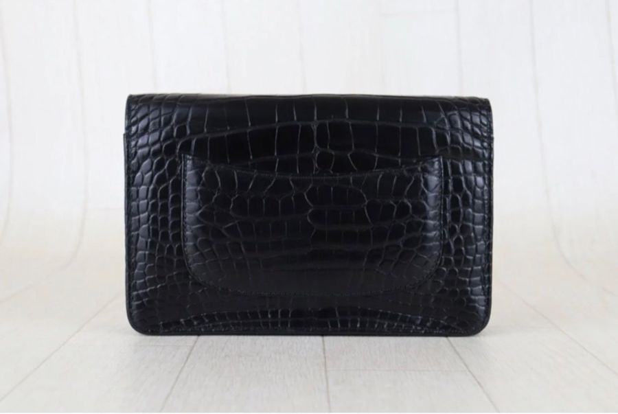 「JL精品代購」98新 Chanel 香奈兒 鱷魚皮Woc-3