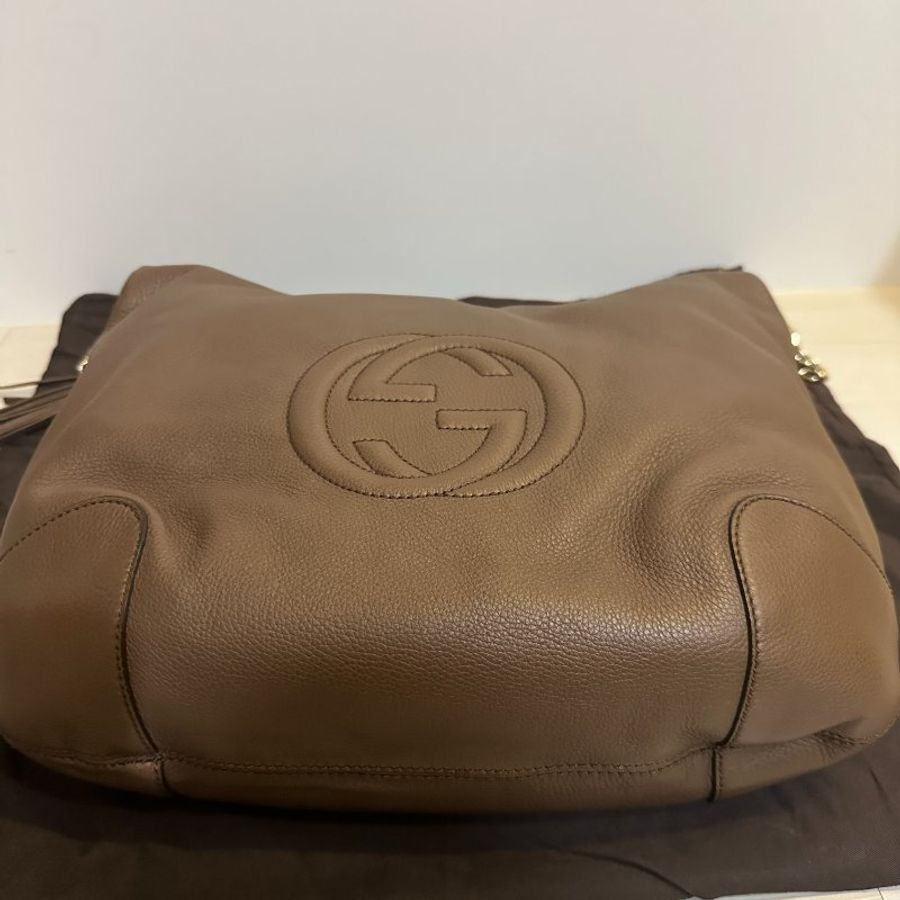 GUCCI Soho 肩背包|焦糖棕|全新未使用|大容量鏈條款|附完整配件✨-2