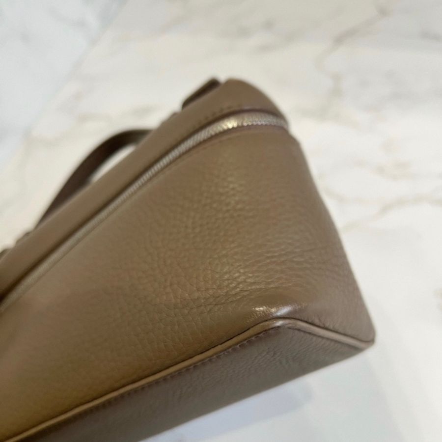 【97新 ✨ 全網最低價!】Loro Piana LP19飯盒包 大象灰羊皮 手提包 單肩包 斜挎包(下單前先詢問庫存❗️)-2