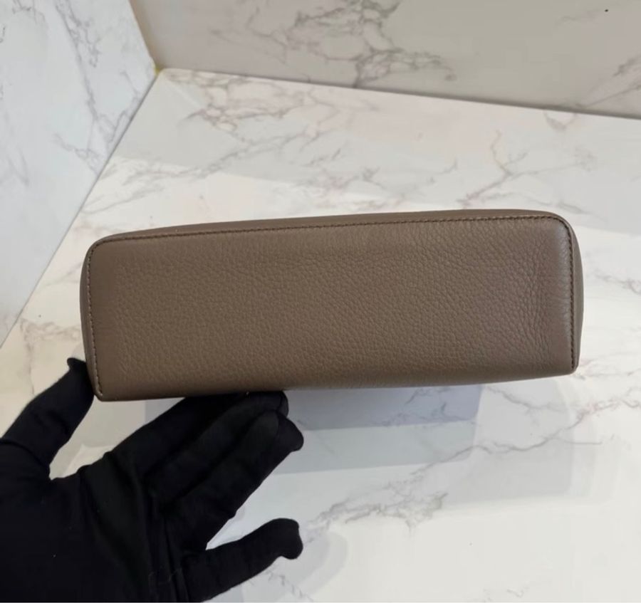 【97新 ✨ 全網最低價!】Loro Piana LP19飯盒包 大象灰羊皮 手提包 單肩包 斜挎包(下單前先詢問庫存❗️)-4