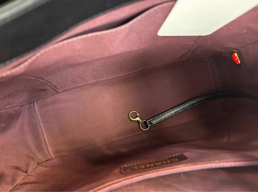 【97新 ✨ 全網最低價!】 中古 CHANEL香奈兒 黑金菱格托特包 單肩腋下包(下單前先詢問庫存❗️)-11