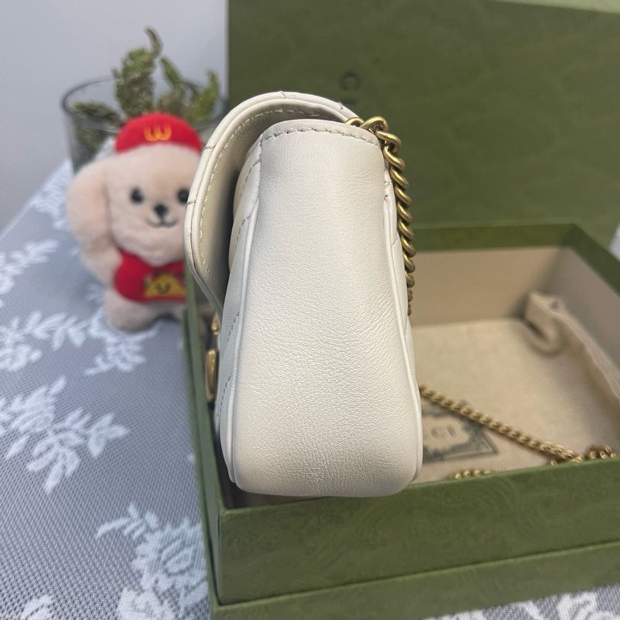 古馳/Gucci 馬蒙白色迷你單肩包-2