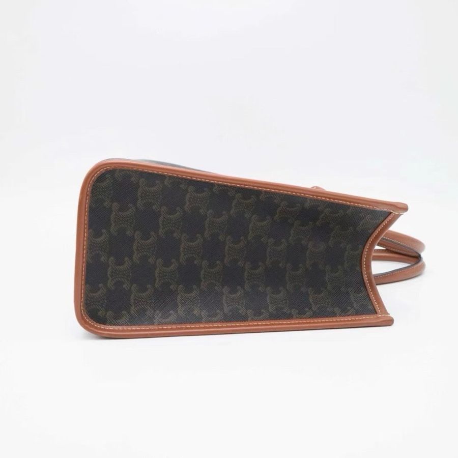 CELINE 橫版 老花 mini tote 購物袋tote包 官網mini號35*22*7cm 98新配件塵袋-3