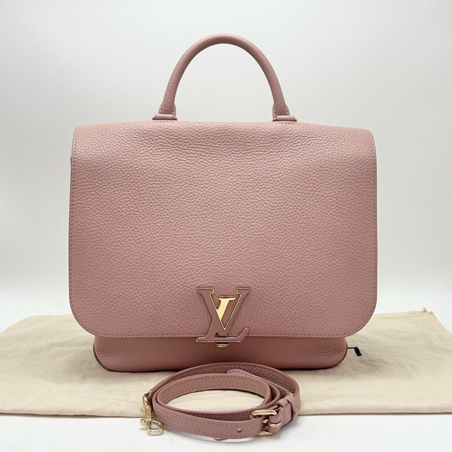 LV Volta粉色金扣手提肩背郵差包27*26*10.5 98新配件塵袋-2
