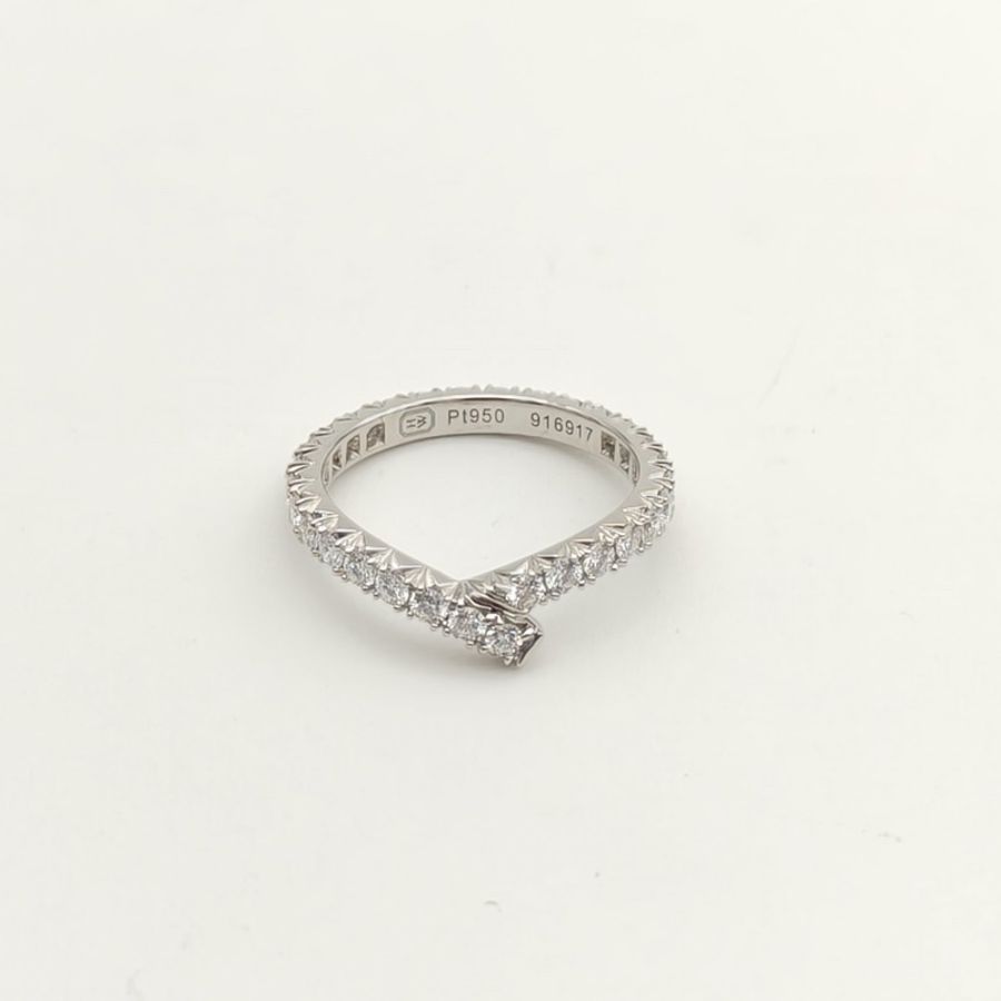 HARRY WINSTON 鑽石pt950HWribbon排戒滿鑽戒指-2