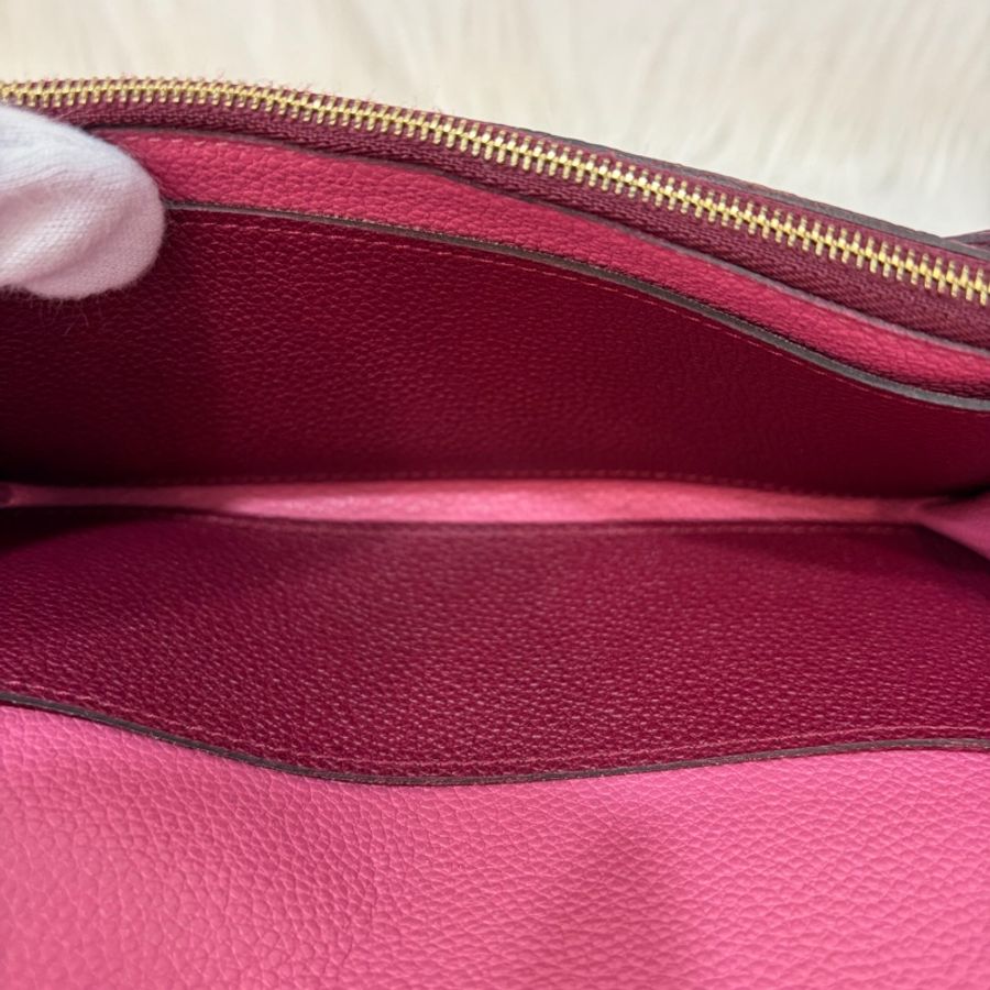LV M62015 EMILIE 經典花紋全皮革壓紋扣式長夾.葡萄紫 停產-40