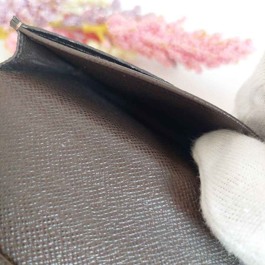 LV🎀現品實拍🎀 N62920咖棋盤格名片/信用卡夾包~二手品-31