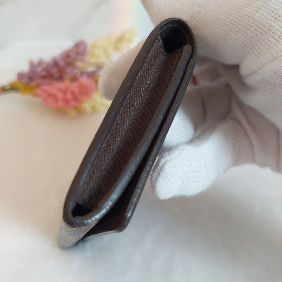 LV🎀現品實拍🎀 N62920咖棋盤格名片/信用卡夾包~二手品-55