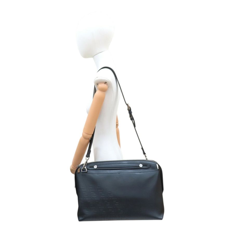 黑色 牛皮 公事包【FENDI 芬迪】 7VA458-8