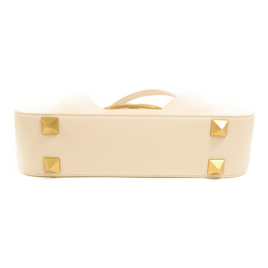 Valentino 牛皮皮革Stud Sign V Logo Bag金扣手挽肩背兩用袋-3