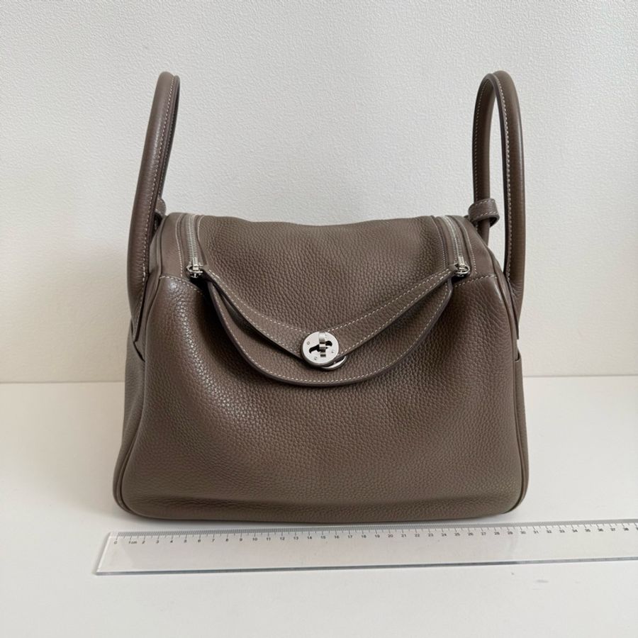 Hermes 愛馬仕 Lindy 30 大象灰 銀扣-1
