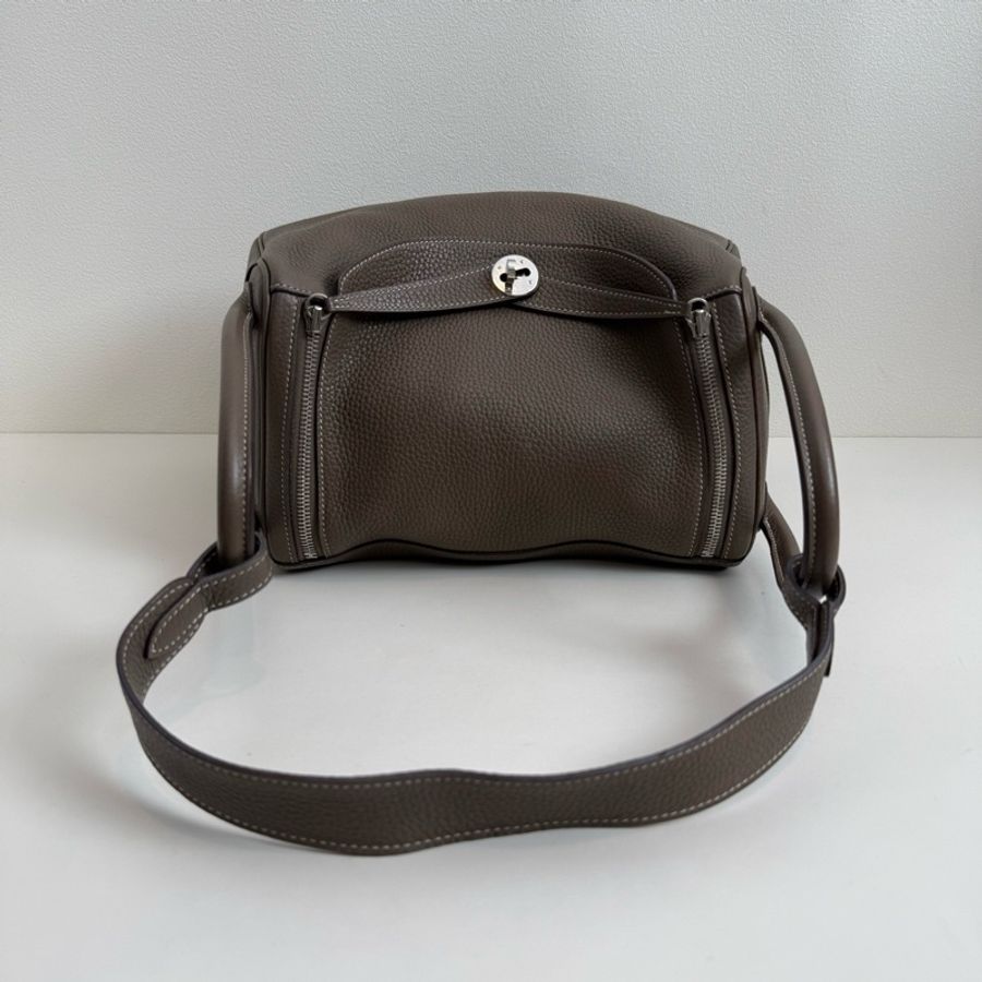 Hermes 愛馬仕 Lindy 30 大象灰 銀扣-5