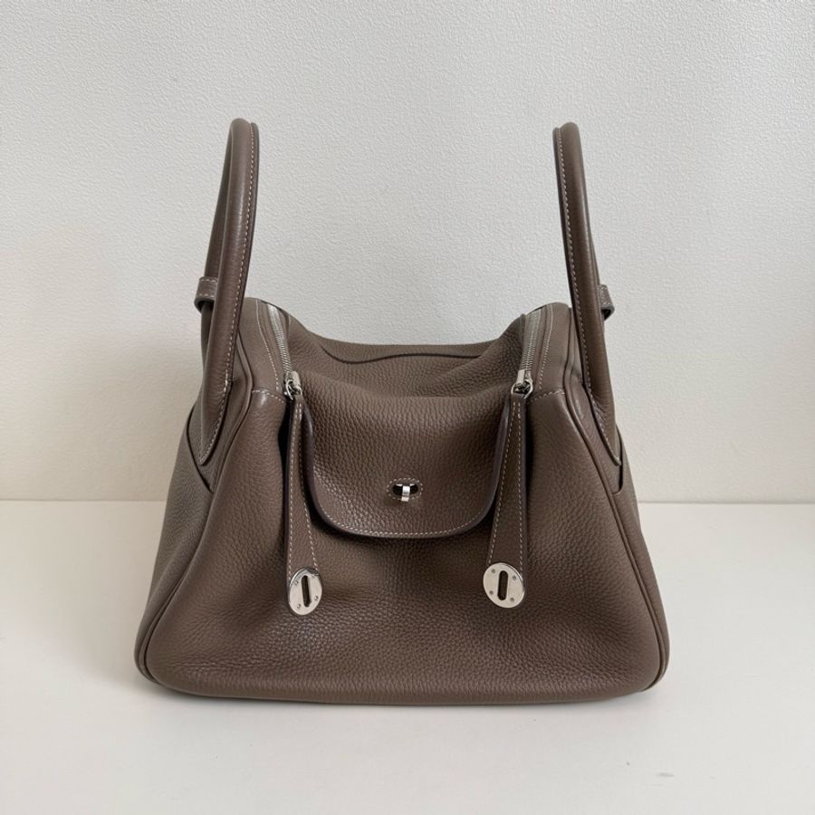 Hermes 愛馬仕 Lindy 30 大象灰 銀扣-7