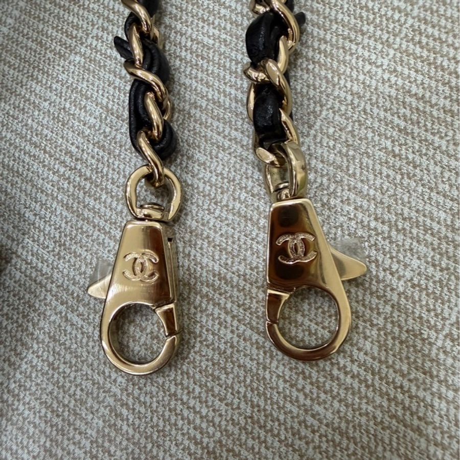 香奈兒 Chanel cocohandle mini 荔枝牛皮 黑金-32