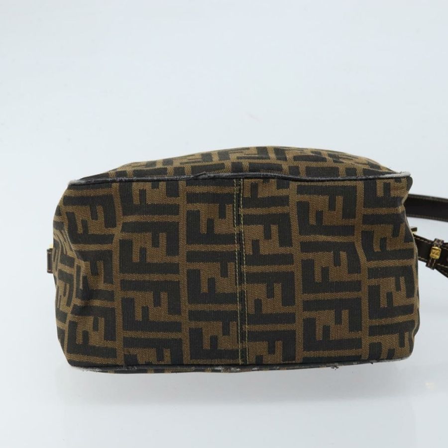 【日本直送】FENDI Zucca帆布單肩包 棕色 黑色 正品 LNZ213-4