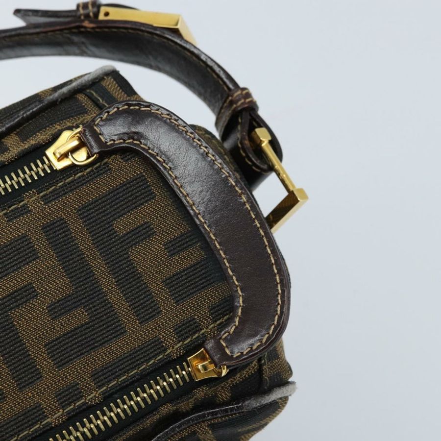 【日本直送】FENDI Zucca帆布單肩包 棕色 黑色 正品 LNZ213-8