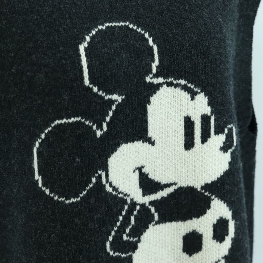 【日本直送】Miu Miu Disney 聯名針織背心,純棉材質,黑色,正品 ARZ190M-5