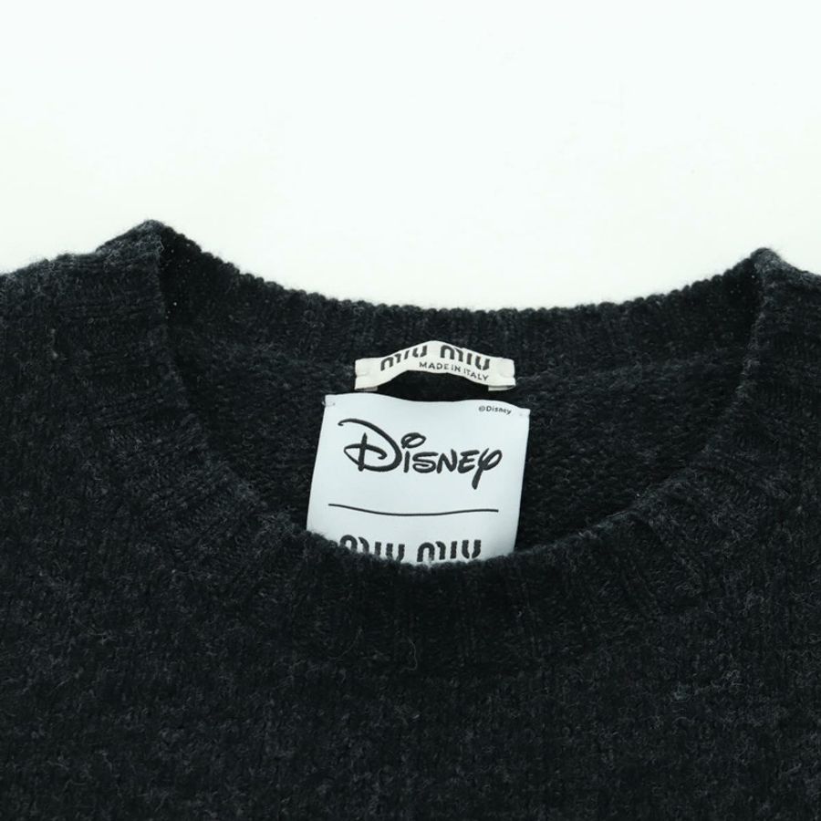 【日本直送】Miu Miu Disney 聯名針織背心,純棉材質,黑色,正品 ARZ190M-9