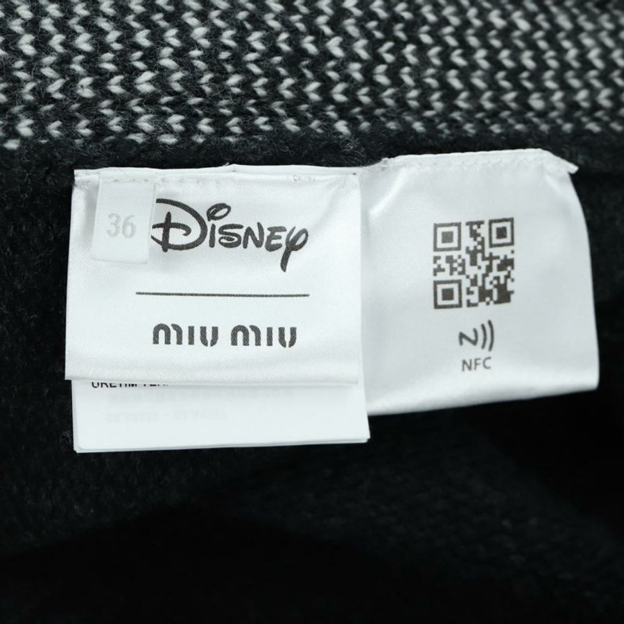 【日本直送】Miu Miu Disney 聯名針織背心,純棉材質,黑色,正品 ARZ190M-12