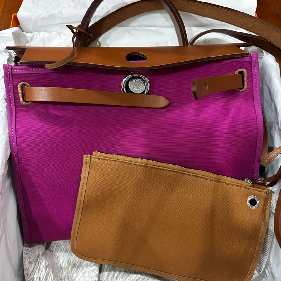 Hermes herbag 31 木蘭粉 B刻-2