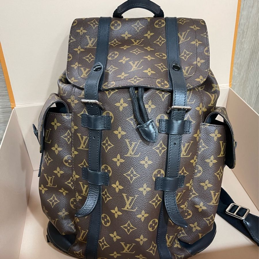 Lv經典老花後背包M43735(台灣專櫃購入)-9