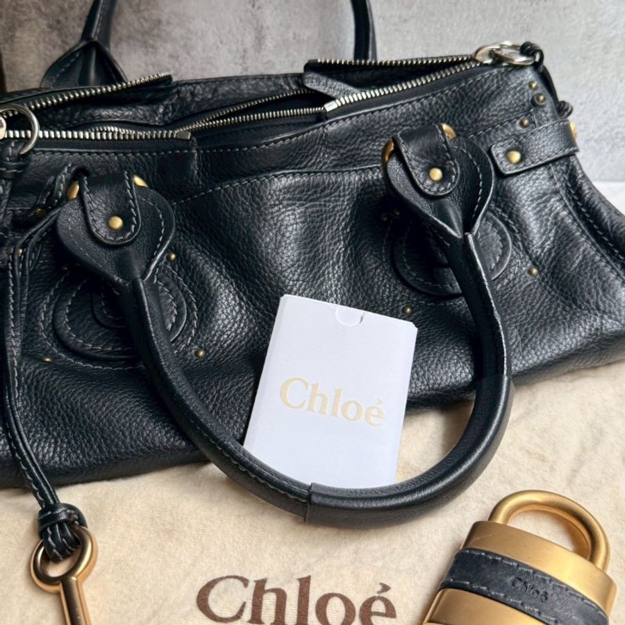 Chloé Paddington(鎖頭包)黑色牛皮-0