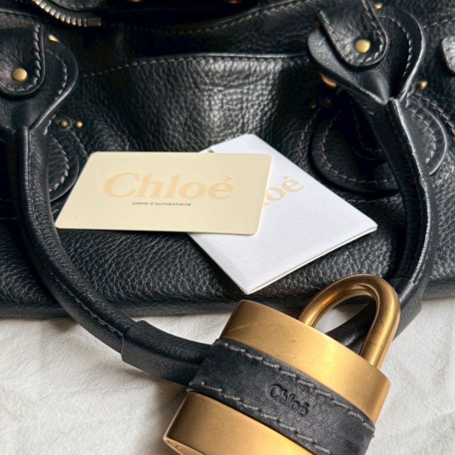Chloé Paddington(鎖頭包)黑色牛皮-8